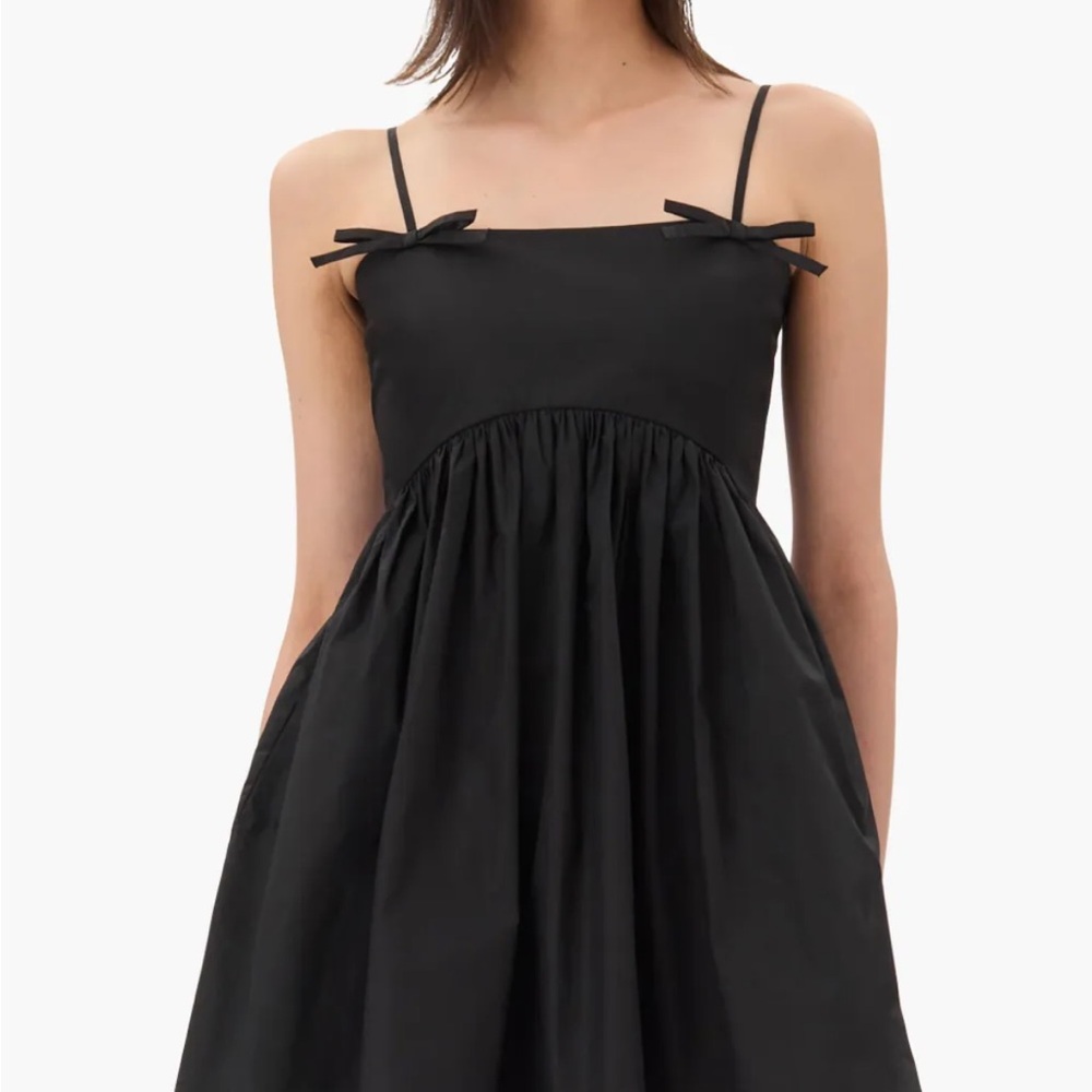 Ganni Poplin Bow Dress
